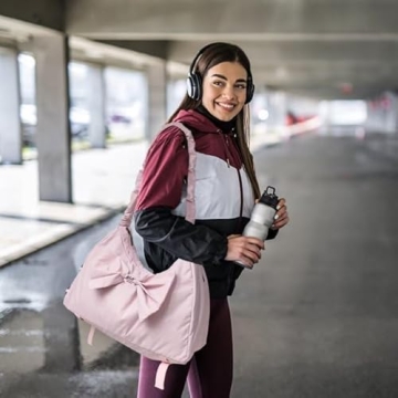 WOLT Women's Stylish Gym Bag with Shoe and Wet Pocket