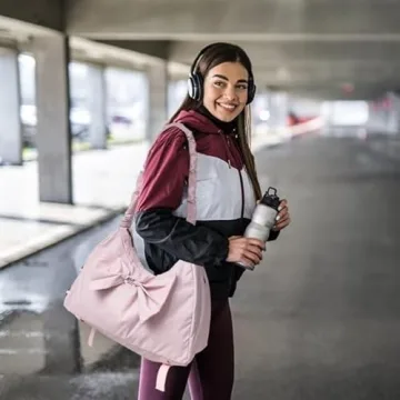 WOLT Women's Stylish Gym Bag with Shoe and Wet Pocket