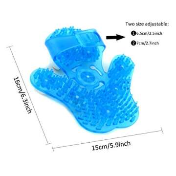 SAMYO Palm Shaped Massage Glove Body Massager with 9 360-degree-roller Metal Roller Ball Beauty Body Care (Blue)