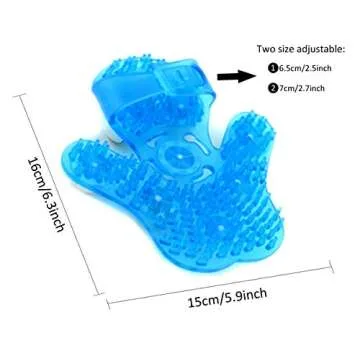 SAMYO Palm Shaped Massage Glove Body Massager with 9 360-degree-roller Metal Roller Ball Beauty Body Care (Blue)