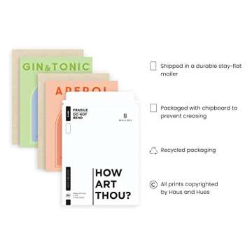 HAUS AND HUES Cocktail Poster - Preppy Posters for Bedroom, Drink Posters, Danish Pastel Posters, Aperol Spritz, Colorful Posters for Wall, Cocktail Prints, Alcohol Posters, Dorm Posters (Unframed)