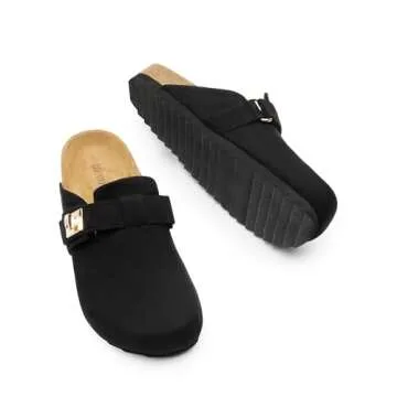 DREAM PAIRS Stylish Women's Clogs with Cork Footbed