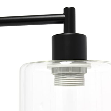 Simple Designs Bronson Industrial Glass Shade Table Lamp