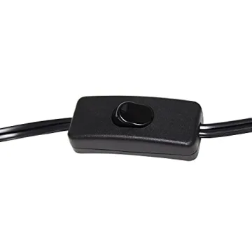 Simple Designs Bronson Industrial Glass Shade Table Lamp