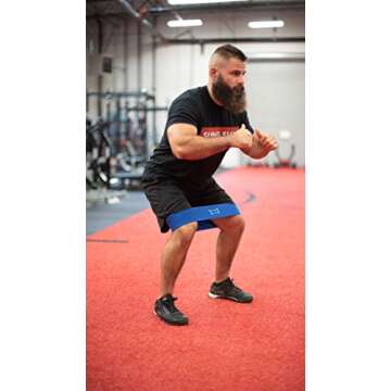 Sling Shot Original Hip Circle Fabric Resistance Band for Exercising – Lower Body Activation, Dynamic Warm Ups and Glute Activation (Level 2 Tension, Blue, Medium)