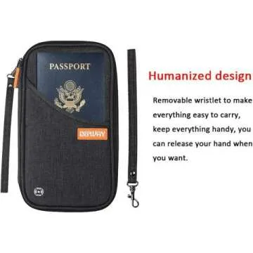 Defway RFID Blocking Family Passport Holder Travel Wallet