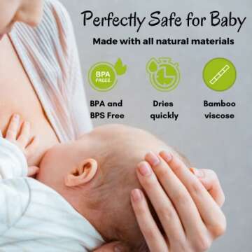 Bamboo Viscose Nursing Pads - Absorbent Reusable Breast Pads