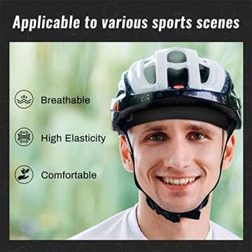 Vinsguir Headbands for Men (4 Pack)- Sweat Band, Sports Mens Headband, Workout Accessories, Sweat Wi...