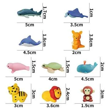 Animal Erasers Bulk Kids Pencil Erasers Puzzle Eraser Toys Mini Novelty Erasers for Party Favors, Classroom Rewards, Games Prizes, Carnival Gifts and School Supplies (62)