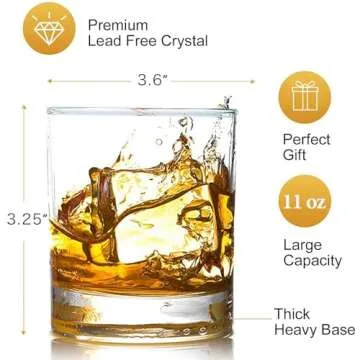 Farielyn-X Whiskey Glasses-Premium 11 OZ Scotch Glasses Set of 6 /Old Fashioned Whiskey Glasses/Grea...