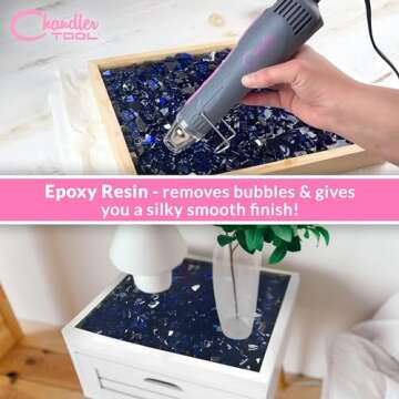 Heat Gun for Crafting, Mini Dual Temp Hot Air Gun Tool for Epoxy Resin, Shrink Wrapping, Vinyl Wrap, Embossing, Electronics, Candle Making, Sublimation, Phone Repair & DIY (Pink)