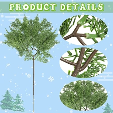 Stunning Christmas Fake Cedar Pine Branches for Decor