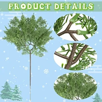 Stunning Christmas Fake Cedar Pine Branches for Decor