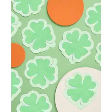 Festive St. Patrick's Day Shamrock Napkins - 25 pcs