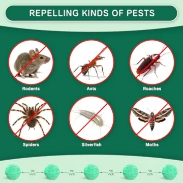 Mouse Rats Repellent 14 Pack, Peppermint Oil Moth Balls for Mice Rodent Deterrent, Natural Pest Control Pouches for Roaches, Ant, Cockroach, Spider, Safe for Humans & Pets, Indoor and Outdoor Use