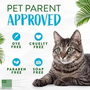 TropiClean No Rinse Waterless Cat Shampoo | Dandruff Treatment | Moisturizing Dry Shampoo for Dry Skin | USA Made | Aqua de Coco Scent | 7.4oz.