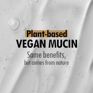 VEGREEN Nature Skin Mucin Face Serum Fortified w/Wild Yam Extract | Korean Hydrating Face Serum Barrier Repair Moisturizer for All Skin Types | Ceramide-Enriched Glass Skin Face Glow Serum 1.69 fl oz