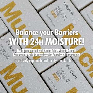 VEGREEN Nature Skin Mucin Face Serum Fortified w/Wild Yam Extract | Korean Hydrating Face Serum Barrier Repair Moisturizer for All Skin Types | Ceramide-Enriched Glass Skin Face Glow Serum 1.69 fl oz