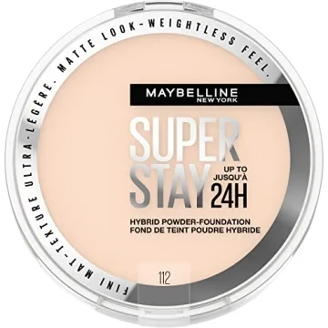 Maybelline Super Stay Up to 24HR Hybrid Powder Foundation - Medium-to-Full Coverage Makeup, Matte Fi...
