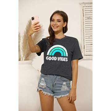 YEXIPO Women's Funny Graphic Tees for Summer Style