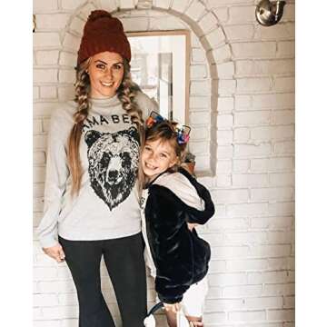 Blooming Jelly Womens Mama Sweatshirt Crewneck Loose Fit Cute Long Sleeve Tops Ladies Graphic Casual Fall Mom Shirts Winter Clothes (Large, Grey1)