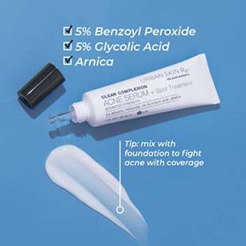 Urban Skin Rx Clear Complexion Acne Serum + Spot Treatment | Helps to Reduce + Prevent Breakouts, Im...