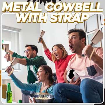 9" Metal Cowbell for Cheer & Events - Loud Sound Maker