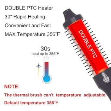 PHOEBE Soft Bristle Curling Iron Brush - Travel Ready