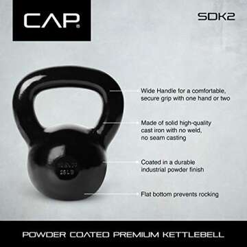 Versatile CAP Barbell Cast Iron Kettlebell for Workouts