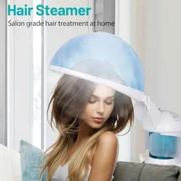 ZENY Portable Facial Steamer 2 in 1 Nano Ionic Face Steamer Humidifier and Hair Steamer with Hood, Face Steaming Warm Mist for Face Deep Cleaning Acne Blackhead, Home Sauna Spa