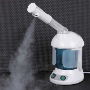 ZENY Portable Facial Steamer 2 in 1 Nano Ionic Face Steamer Humidifier and Hair Steamer with Hood, Face Steaming Warm Mist for Face Deep Cleaning Acne Blackhead, Home Sauna Spa