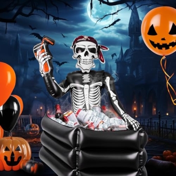 Halloween Inflatable Skeleton Drink Cooler - 39 Inch