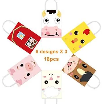 Farm Animal Gift Bags for Fun Party Favors and Decor