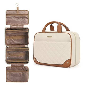 CLUCI Leather Water-resistant Toiletry Bag for Women