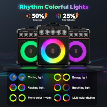 Karaoke Machine with Dual Wireless Mics and Bluetooth