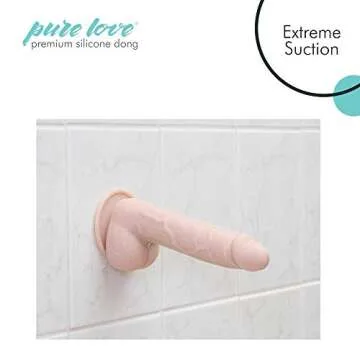 Pure Love 7.5 Inch Textured Silicone Dildo with Suction Cup