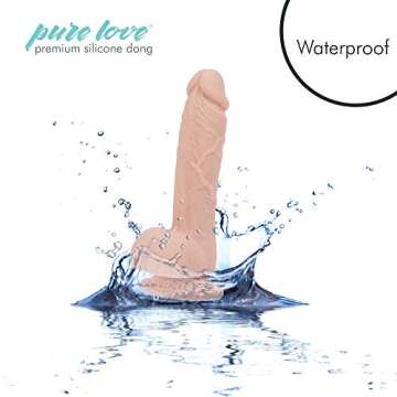 Pure Love 7.5 Inch Textured Silicone Dildo with Suction Cup
