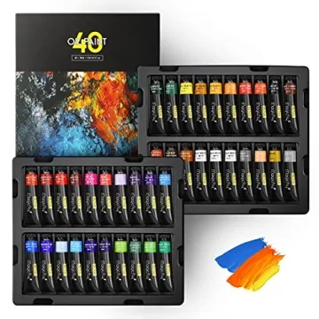 Magicfly Professional Oil Paint Set - 40 Vibrant Colors (18ml) with Storage Box for Artists