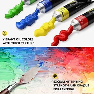 Magicfly Oil Paint Set - 40 Vibrant Colors for Artists