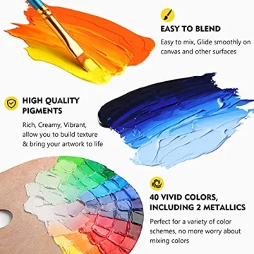 Magicfly Oil Paint Set - 40 Vibrant Colors for Artists