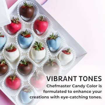 Chefmaster Red Candy Color | True-Tone Shades | Oil-Based | Professional-Grade Dye | Chocolate, Stra...