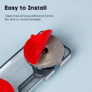 EUDEMON 2 Pack Childproof Refrigerator Lock, Baby Safety French Fridge Door Lock, Freezer Lock, Invisible Cabinet Cupboard Lock for Toddlers, Easy to Install, no Tools Need or Drill (Clear-Black)