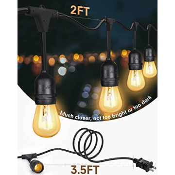 Outdoor Commercial Quality Edison Patio String Lights