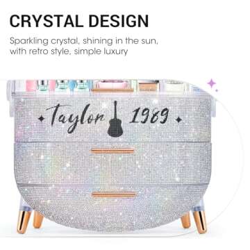 Ptesly Teen Girls Gift Makeup Organizer,Skincare Organizer Jewelry Storage,Cosmetics Storage and Display Case,Make Up Holders and Organizers for Countertop,Bathroom Organizer (Taylor)