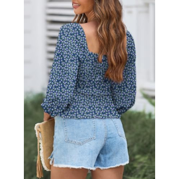 Trendy EVALESS Women's Puff Sleeve Blouse for All Occasions