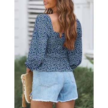 Trendy EVALESS Women's Puff Sleeve Blouse for All Occasions
