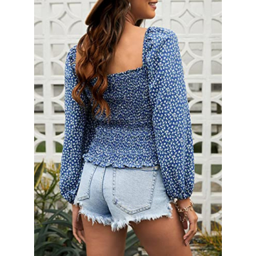 Trendy EVALESS Women's Puff Sleeve Blouse for All Occasions