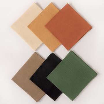 Socomi Linen Napkins Olive Green Easter Spring Cloth Napkins Bulk Washable Cotton Napkins Set of 4 17"x17" for Wedding Party Bridal Baby Shower Birthday Table Decorations