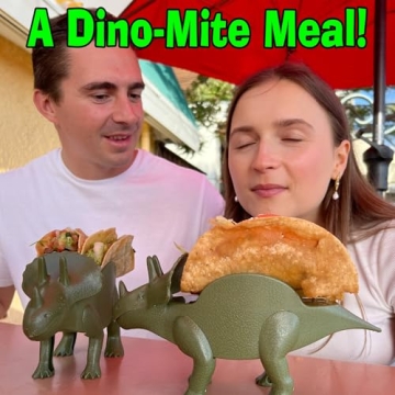 Funwares Original Tricerataco - The Ultimate Dinosaur Taco Holder, Fun and Practical White Elephant Gift, Hold 2 Tacos