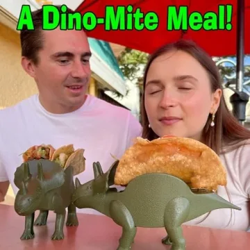 Funwares Original Tricerataco - The Ultimate Dinosaur Taco Holder, Fun and Practical White Elephant Gift, Hold 2 Tacos